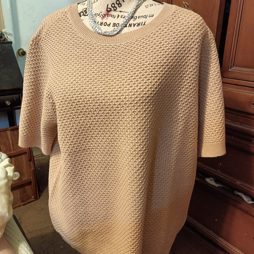 New Beige Brown Sweater By Nine West Size XL